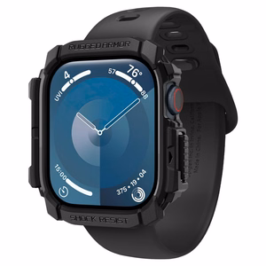 Spigen Rugged Armor Suojakuori Apple Watch 10:lle (42mm) - Musta
