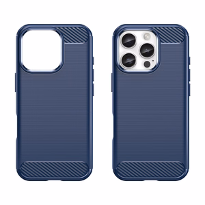 Carbon Case Silikoninen Suojakuori iPhone 16 Pro Max:lle - Sininen
