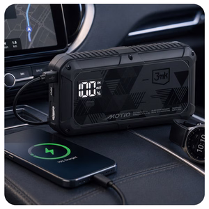 3mk Motio HyperBoost Flow 1500A 10,000mAh Smart Start -kaapeleilla ja valolla
