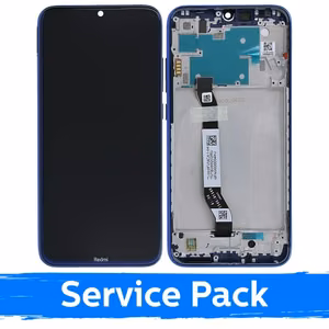 LCD-näyttö yhteensopiva Xiaomi Redmi Note 8 (Note 8 2021) kehyksellä / sininen / (Service Pack)