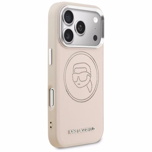 Karl Lagerfeld K Head Point Logo MagSafe Suojakuori iPhone 17 Prolle - Vaaleanpunainen