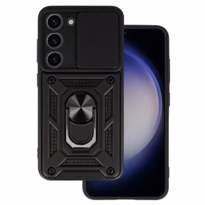 Slide Camera Armor suojakuori Samsung Galaxy S23 Plus:lle musta