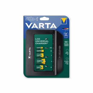 VARTA LCD UNIVERSAL CHARGER + 57688 9V, R14, R20 (without batteries)