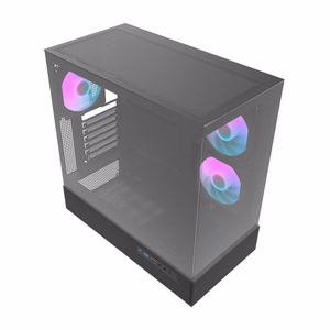 Darkflash DPX90 tietokonekotelo (musta) + 3 tuuletinta