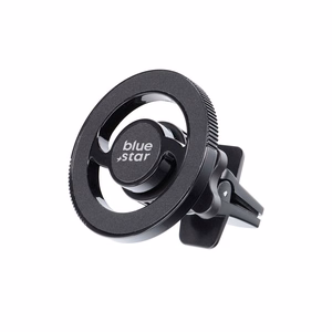 Magneettinen autopuhelinteline MagSafe-yhteensopiva Blue Star CLAMP ilmaventtiili musta