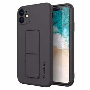 Wozinsky Kickstand Case silikoninen suojakuori jalustalla Xiaomi Redmi 10X 4G / Xiaomi Redmi Note 9 musta