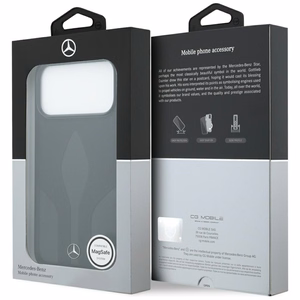 Mercedes Leather The Move MagSafe Suojakuori iPhone 17 Pro Max:lle - Musta