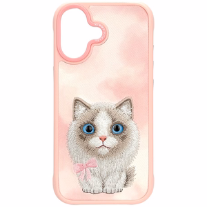 NIMMY Suojakuori BIG EYED PET 2.0 Cat iPhone 17:lle - vaaleanpunainen
