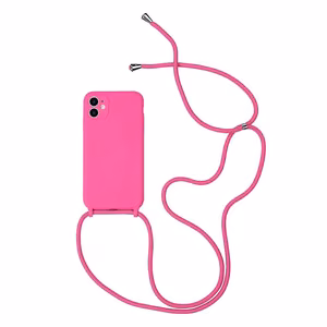 Strap Silikoni Suojakuori iPhone 11 Pro:lle - vaaleanpunainen