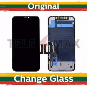 LCD Display Compatible With iPhone 11 Black (Toshiba version + metal plate) original (Renewed: Telemax)