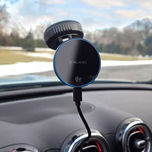 Blavec Car holder BHC-02 Qi2.2 25W vacum magnetic with induction charger to windshield (BHC02-QI2PMWIB)black