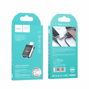 Adapter Hoco UA17 Type-C to USB-A black
