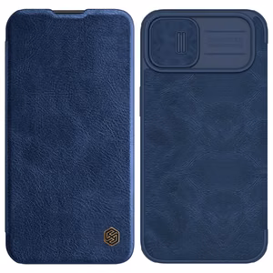 Kotelo Nillkin Qin Pro Nahka Apple iPhone 14 Plus sininen