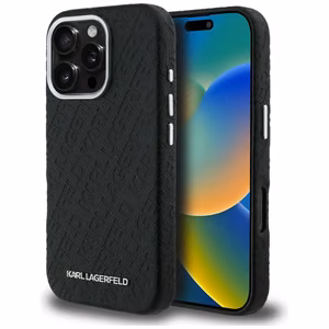 Karl Lagerfeld FW Stamped Karl MagSafe Suojakuori iPhone 16 Pro Max - musta