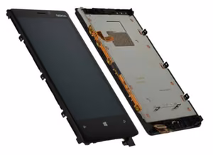 LCD-näyttö Microsoft (Nokia) Lumia 920 kosketusnäytöllä ja kehyksellä musta alkuperäinen (käytetty, luokka B)