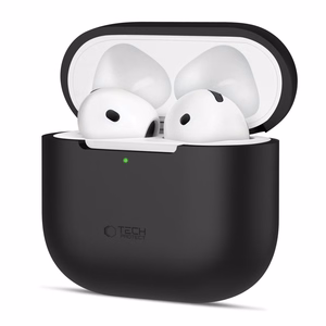Tech-Protect Silikoninen Suojakuori Apple AirPods 4:lle - musta