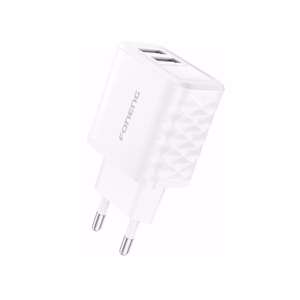 Laturi Foneng EU53 2.4A 2xUSB-A Valkoinen
