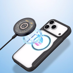 Dux Ducis Skin X Pro Suojakuori iPhone 17 Pro Max:lle Lompakolla, MagSafe-yhteensopiva - Musta