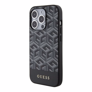 Guess Suojakuori iPhone 14 Pro Max 6,7 GUHMP15XHGCFSEK musta HC MAGSAFE GCUBE PU STRIPE