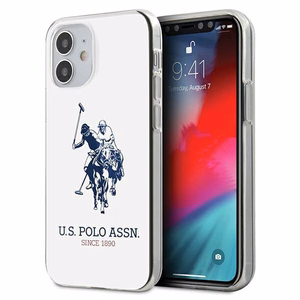 US Polo USHCP12STPUHRWH Shiny Big Logo suojakuori laitteelle iPhone 12 mini 5.4", valkoinen