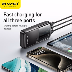 External battery Power Bank Awei P13K PD20W/QC22.5W 20000mAh black