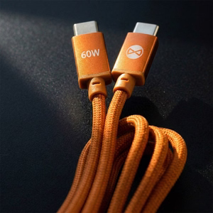 Forever Saffron -kaapeli USB-C - USB-C 1,0 m 60W oranssi
