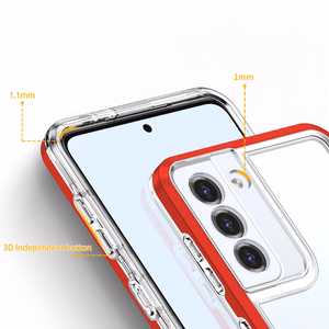 Kirkas 3in1 Kotelo Samsung Galaxy S21 + 5G (S21 Plus 5G) Kehys Gel Cover Punainen