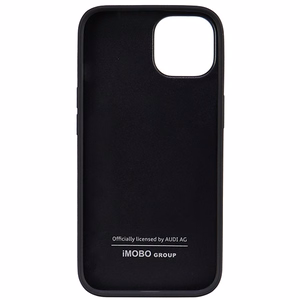 Audi Synthetic Leather Suojakuori iPhone 14 6.1 musta/musta kova kuori AU-TPUPPCIP14-TT/D1-BK