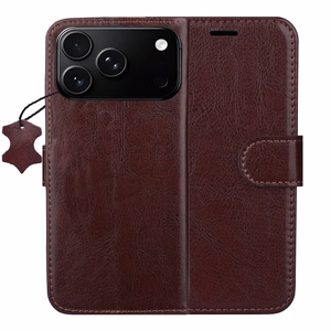 Smart Luxe -nahkasuojakuori mallille iPhone 17 Pro 6,3" / 18 Pro 6,3", ruskea
