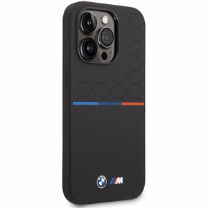 BMW Silikoninen Pattern iPhone 15 Pro Max Suojakuori - musta