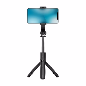 BLUE STAR selfie-tikku langattomalla kauko-ohjaimella jalustalla L21 musta