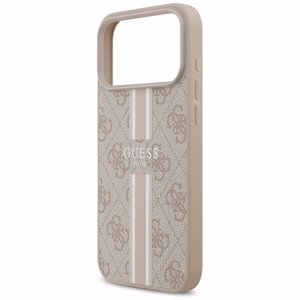 Guess 4G Printed Stripes MagSafe-suojakuori iPhone 17 Pro Max:lle - vaaleanpunainen