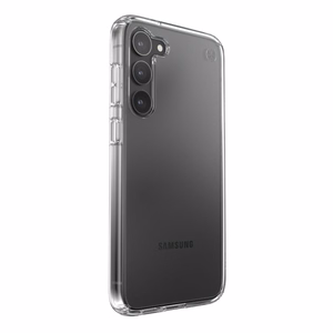 Speck Presidio Perfect-Clear case for Samsung Galaxy S23+, with Microban antimicrobial protection
