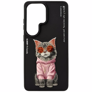 Nimmy Glasses Cool Cat -suojakuori Samsung Galaxy S26 Ultralle - musta