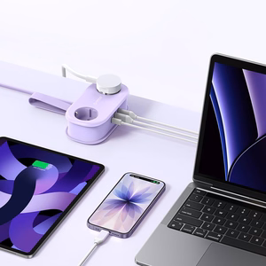 Orico AP3 20W GaN 5in1 jatkojohto 2x AC + 2x USB-A + 1x USB-C - violetti