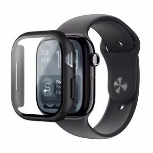 AmazingThing Radix Karkaistu lasi -näytönsuoja kotelolla Apple Watch Series 11 46mm:lle - musta