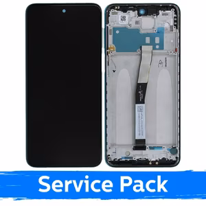 LCD-näyttö yhteensopiva Xiaomi Redmi Note 9S (Note 9 Pro) kehyksellä / Tropical Green / (Service Pack)
