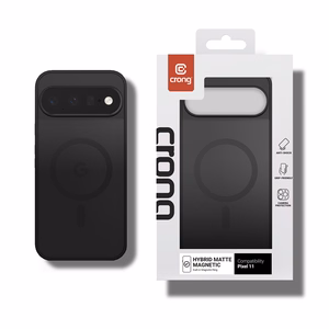 Crong Hybrid Matte Magnetic MagSafe -suojakuori Google Pixel 11 -mallille, musta