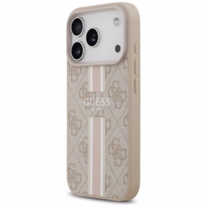 Guess 4G Printed Stripes MagSafe-suojakuori iPhone 17 Pro:lle - vaaleanpunainen