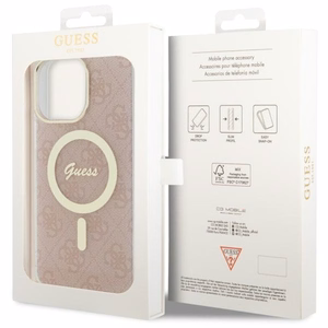 Guess 4G MagSafe suojakuori iPhone 14 Pro Max:lle - vaaleanpunainen