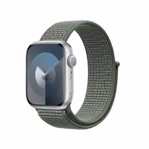 Crong Nylon urheiluranneke Apple Watch 44 / 45 / 46 / 49 mm -kellolle, armeijanvihreä