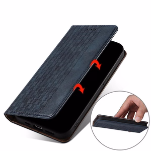 Magneetti hihna Kotelo Kotelo Samsung Galaxy A12 5G pussi lompakko + Mini Lanyard riipus Sininen