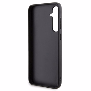 Karl Lagerfeld Gripstand Saffiano Karl&Choupette Pins suojakuori Samsung Galaxy S23 FE:lle - musta
