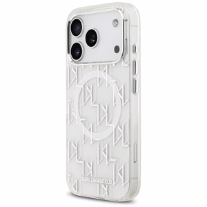 Karl Lagerfeld IML KL Monogram MagSafe suojakuori iPhone 17 Pro - valkoinen