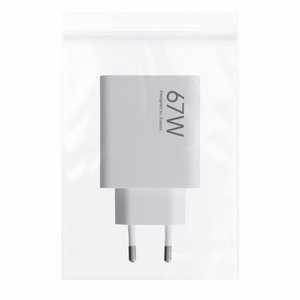 XIAOMI alkuperainen laturi USB A QC3.0 3A 67W MDY-15-ET valkoinen bulk