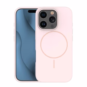 Silikoninen Ohut Mag Suojakuori iPhone 16 Pro 6,3:lle vaaleanpunainen