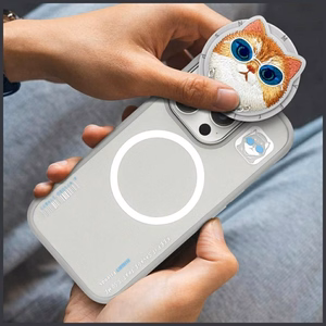 Nimmy Glasses Cool Cat MagSafe Suojakuori iPhone 16 Pro Max:lle - harmaa