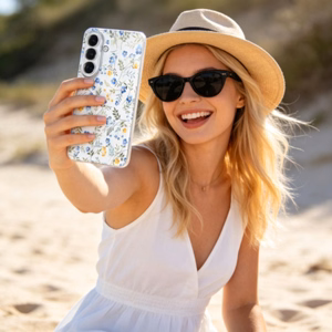 Tech-Protect FlexAir -suojakuori Samsung Galaxy A57 5G:lle monivärinen kukkakuvio