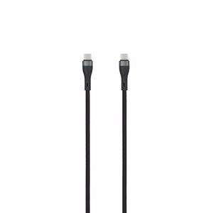 SEEK TOTI Type-C – Type-C, 2 m punottu kaapeli 3A, musta
