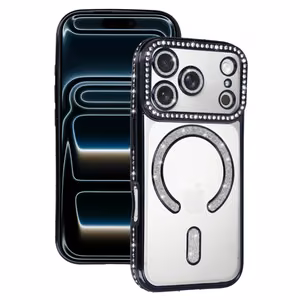 Bling MagSafe Suojakuori iPhone 17 Pro:lle musta